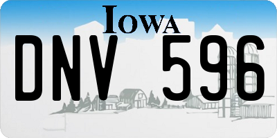 IA license plate DNV596