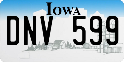 IA license plate DNV599