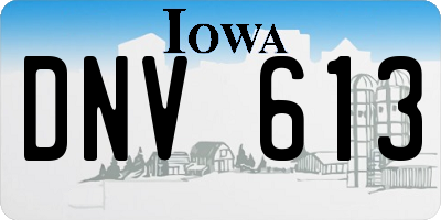 IA license plate DNV613