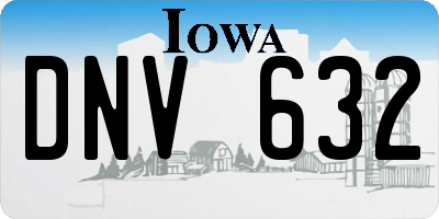 IA license plate DNV632