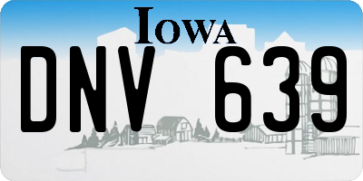 IA license plate DNV639