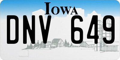 IA license plate DNV649
