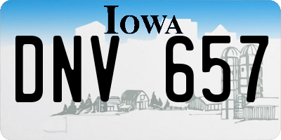 IA license plate DNV657
