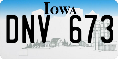 IA license plate DNV673