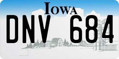 IA license plate DNV684