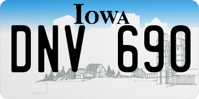 IA license plate DNV690