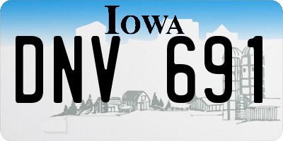 IA license plate DNV691
