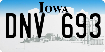 IA license plate DNV693