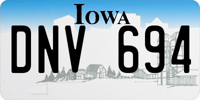 IA license plate DNV694
