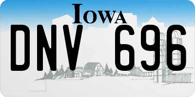 IA license plate DNV696