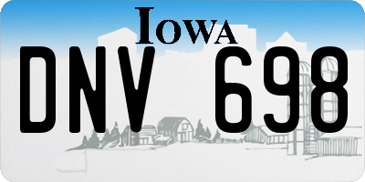 IA license plate DNV698