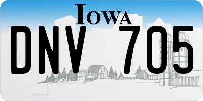 IA license plate DNV705