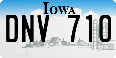 IA license plate DNV710