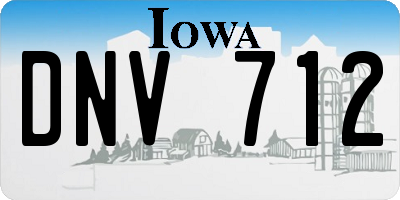 IA license plate DNV712