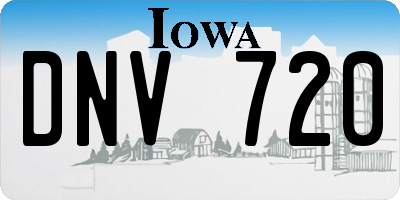 IA license plate DNV720