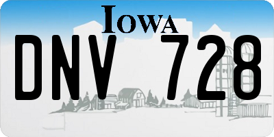 IA license plate DNV728