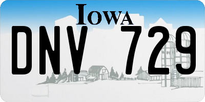 IA license plate DNV729