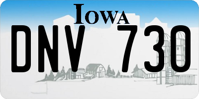 IA license plate DNV730