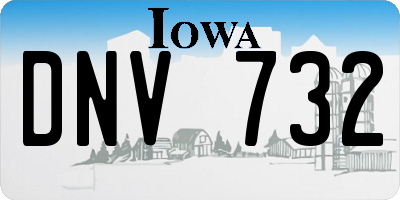 IA license plate DNV732