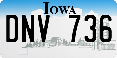 IA license plate DNV736