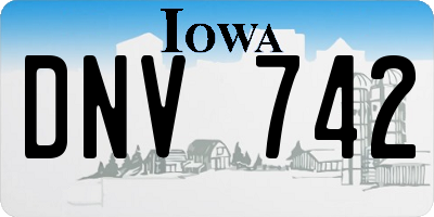 IA license plate DNV742