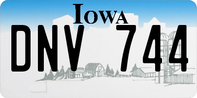 IA license plate DNV744
