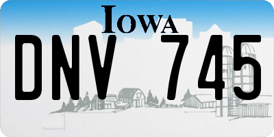 IA license plate DNV745