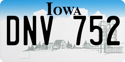 IA license plate DNV752