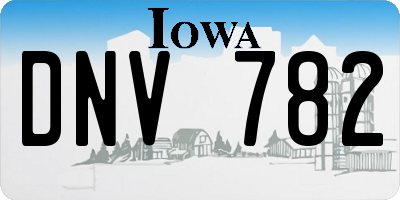 IA license plate DNV782
