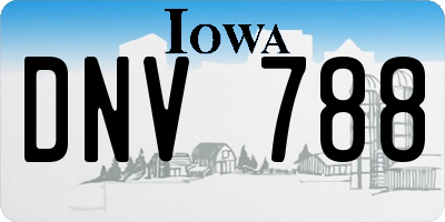 IA license plate DNV788