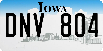 IA license plate DNV804