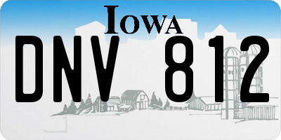 IA license plate DNV812
