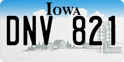 IA license plate DNV821