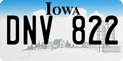IA license plate DNV822