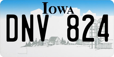 IA license plate DNV824