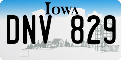 IA license plate DNV829