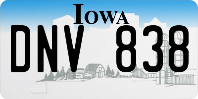 IA license plate DNV838