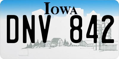 IA license plate DNV842