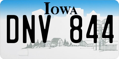 IA license plate DNV844