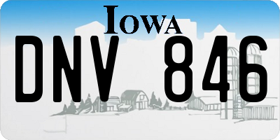 IA license plate DNV846