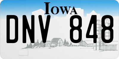 IA license plate DNV848