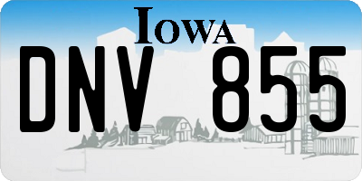 IA license plate DNV855
