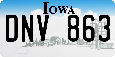 IA license plate DNV863