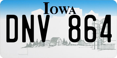 IA license plate DNV864