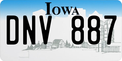 IA license plate DNV887