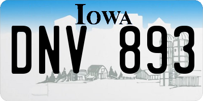 IA license plate DNV893