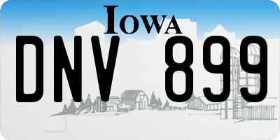 IA license plate DNV899