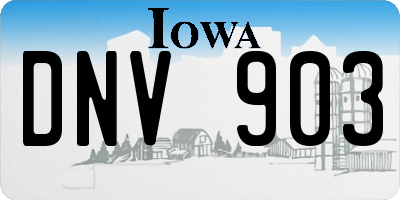IA license plate DNV903