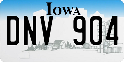IA license plate DNV904
