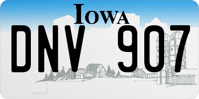 IA license plate DNV907